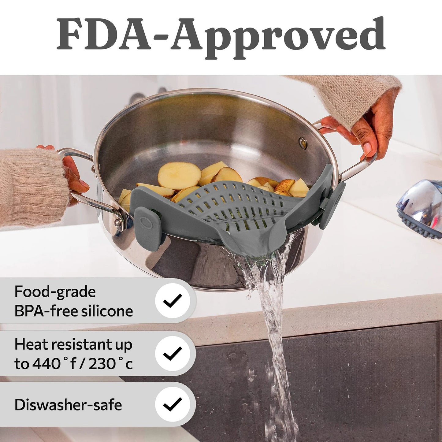 Universal Clip On Pot Strainer